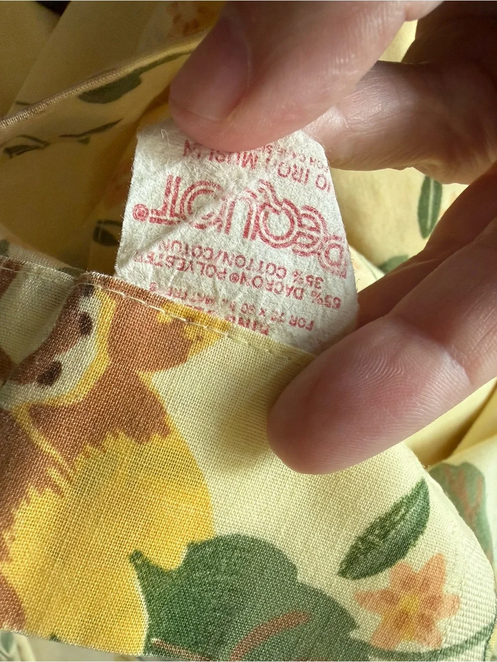 Vintage Pequot King Sheet Set Butter Yellow Floral 4 Pc Cottagecore USA 78x80